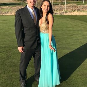Long Blue Dress for Prom or Formal(:
